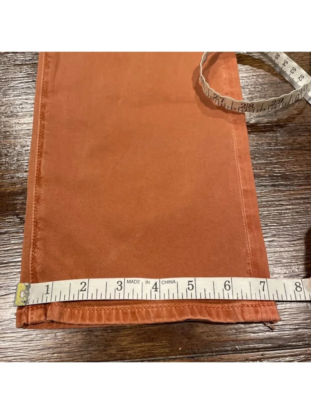 AG Everett SUD Slim Straight Pant Mens 32x33 Orange Dusty Mesa Stretch Trouser